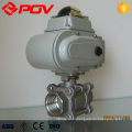 gas 1000wog 3pc electric clamp motorized ball valve ac110v